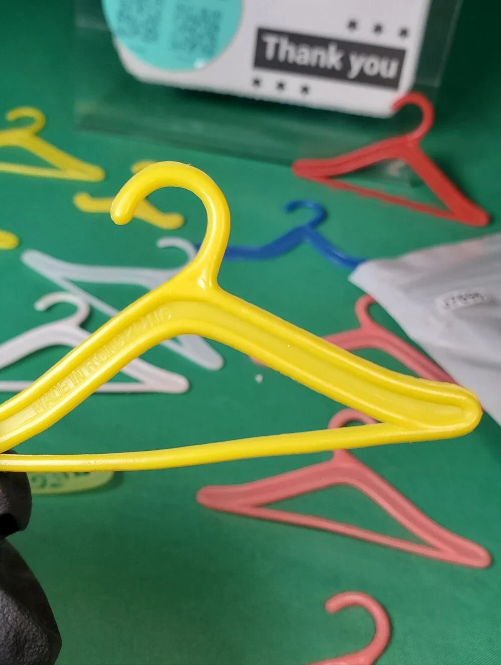 DOLL HANGER BONANZA! Lot of 15 Vintage Miniature Plastic Hangers